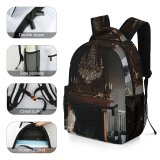 yanfind Children's Backpack Fireplace Candles Design Decor Lamp Home Lights Window Decorations Daylight Space Room Preschool Nursery Travel Bag