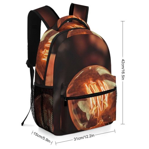 yanfind Children's Backpack  Action Focus Glass Transparent Concert Energy  Light Illuminated Lamp Bulb Preschool Nursery Travel Bag