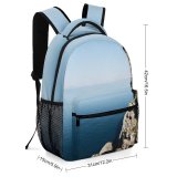 yanfind Children's Backpack Cliff Outdoors Italy Promontory Ocean Sea Positano Almafi Coast Seaside Rocks Sky Preschool Nursery Travel Bag