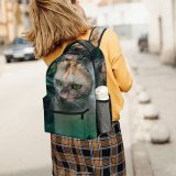 yanfind Children's Backpack Funny Curiosity Cute  Pretty  Staring Tabby Pet Whisker Fur Portrait Preschool Nursery Travel Bag