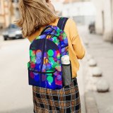 yanfind Children's Backpack  Focus Shining  Illuminated Lights Colorful Hanging Luminescence Bulbs Bokeh Christmas Preschool Nursery Travel Bag