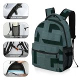 yanfind Children's Backpack Detail Design Norway Shadows Grid Light Illusion Minimalistic Optical Building Abstract Shapes Preschool Nursery Travel Bag