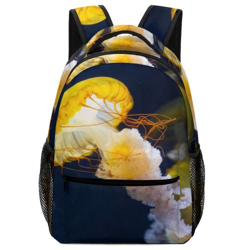yanfind Children's Backpack  Focus Invertebrate  Underwater Depth Aquatic Jellyfish Marine Field Venomous Dangerous Preschool Nursery Travel Bag