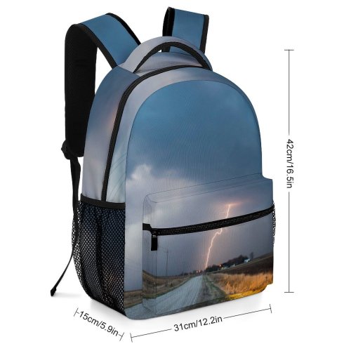 yanfind Children's Backpack Meteorology Mist Cumulus Stormcell Fog Cloudy Thunderstorm Meteorological Storm Outdoors Inversion Preschool Nursery Travel Bag