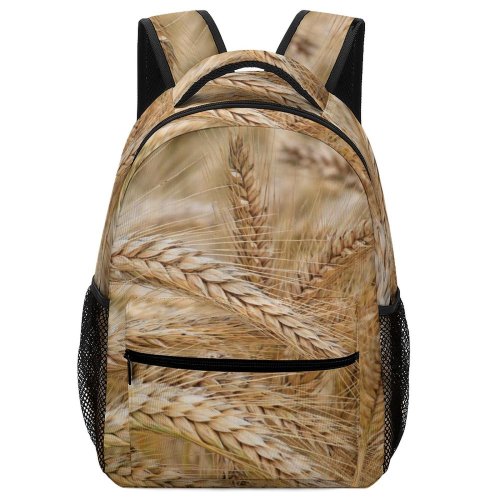 yanfind Children's Backpack Farm Rye Spike Rural Straw Barley Dry Daylight Farmland Field Pasture Flour Preschool Nursery Travel Bag
