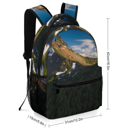 yanfind Children's Backpack Abies Oregon Scenery Range Washington Tree States  Snow Plant Fir Preschool Nursery Travel Bag
