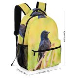 yanfind Children's Backpack Birds Blackbird Agelaius Plant Grass Rock Natural Beauty Bird Paradise Preschool Nursery Travel Bag