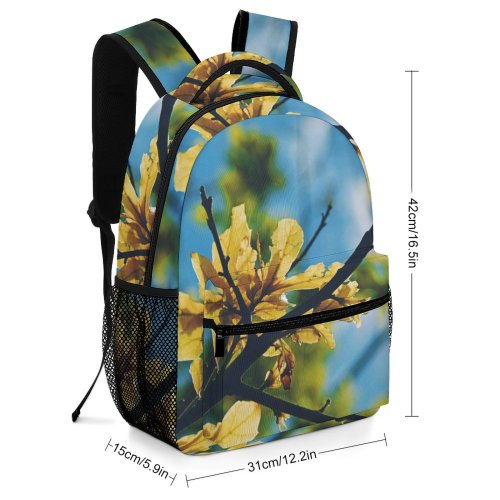 yanfind Children's Backpack Flower Plant  Flora Tree Branch Leafe Sky Leaf Leave Outside Outdoor Preschool Nursery Travel Bag