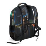 yanfind Children's Backpack Bay City Illuminated Lights Downtown Scenery Cityscape Landscape Citylights Evening Milky Marina Preschool Nursery Travel Bag