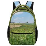 yanfind Children's Backpack Landscape Rural Countryside Domain Farm Pictures Grassland Outdoors Bas Public Département Preschool Nursery Travel Bag