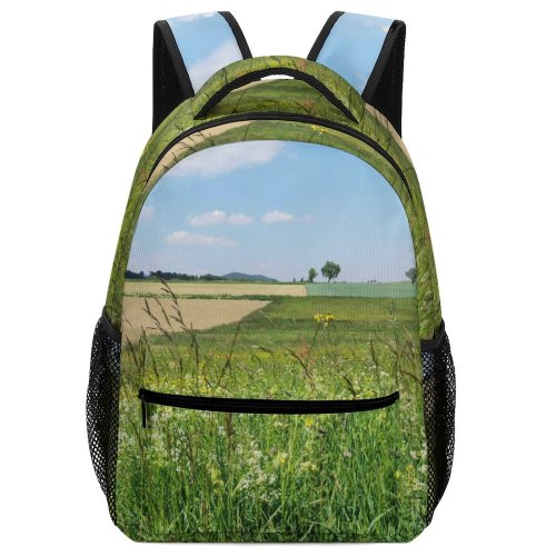 yanfind Children's Backpack Landscape Rural Countryside Domain Farm Pictures Grassland Outdoors Bas Public Département Preschool Nursery Travel Bag