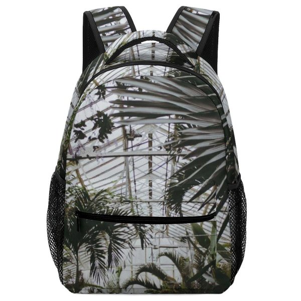 yanfind Children's Backpack Garden Outdoors Arbour Plant Grey Tree Arecaceae Palm Vegetation Leaf  Light Preschool Nursery Travel Bag