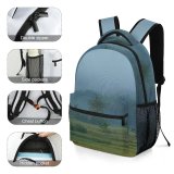 yanfind Children's Backpack Countryside Plant Woodland Forest Pictures Grassland Outdoors Stock Jungle Grey Tree Preschool Nursery Travel Bag