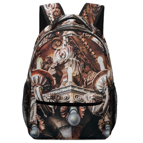 yanfind Children's Backpack Art Chandelier Design Decoration Shot Lights Architecture Ancient Gold Preschool Nursery Travel Bag