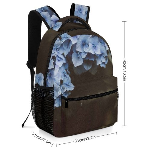 yanfind Children's Backpack Flower Plant  Flora Geranium Lilac Leaves Leaf Wild Outdoor Grey Desatured Preschool Nursery Travel Bag
