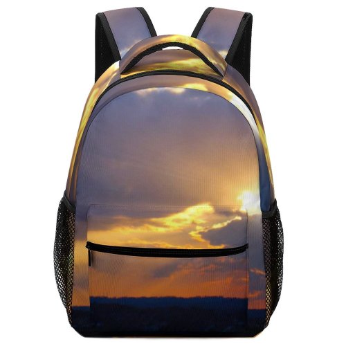 yanfind Children's Backpack Cloud Clouds Sunset Dusk Dawn Mood Storm Night Sky Afterglow Daytime Preschool Nursery Travel Bag