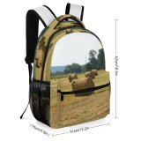 yanfind Children's Backpack Field Fields Hay Sunny Sunshine Summer Bay Bale Area Pad Preschool Nursery Travel Bag