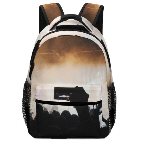 yanfind Children's Backpack Backlit Festival Performance Lights Crowd Energy Audience Light Musician Roll Band Silhouette Preschool Nursery Travel Bag