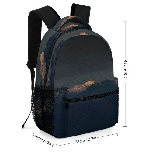 yanfind Children's Backpack Landscape Peak Pictures Outdoors Grey Snow Light Alessio Free Range Ray Preschool Nursery Travel Bag