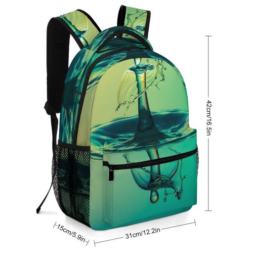 yanfind Children's Backpack Droplets Droplet Texture Ripple Liquid Drop Reflection Waterdrop Macro Preschool Nursery Travel Bag