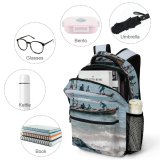 yanfind Children's Backpack Fishermen Surf Travel Work Sunny Leisure Beach Ghana Boat Transportation Wave Preschool Nursery Travel Bag