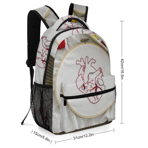 yanfind Children's Backpack Embroidery Cotton Handmade Sewing Knitting Design Threads Hobby Textiles Rainbow Preschool Nursery Travel Bag