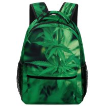 yanfind Children's Backpack  Focus Plant Depth Greenery Field Hemp Drug Cannabis Medicinal Growth Selective Preschool Nursery Travel Bag