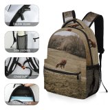 yanfind Children's Backpack Field Grassland Outdoors Countryside Farm Rural Grazing Meadow Pasture Ranch Horse France Preschool Nursery Travel Bag