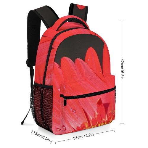 yanfind Children's Backpack Drops Flower Gerbera Ozalj Croatia Barberton Daisy Petal Plant Flowering Family Preschool Nursery Travel Bag