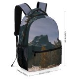 yanfind Children's Backpack Abies National Plant Forest Pictures Winter Canadian Outdoors Stock Grey Snow Preschool Nursery Travel Bag