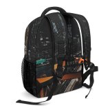 yanfind Children's Backpack  City Dark Illuminated Lights Cityscape Traffic Evening Asphalt  Light Buildings Preschool Nursery Travel Bag
