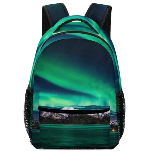 yanfind Children's Backpack Europe Pc Lights Norway Desktop Landscape PC Borealis Northern Website Outdoors Scenic Preschool Nursery Travel Bag