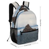 yanfind Children's Backpack Land Outdoors Ocean Sea Shoreline Coast Island Lago Titicaca Grey Preschool Nursery Travel Bag