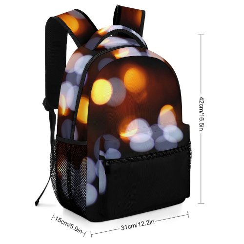 yanfind Children's Backpack  Bokeh Sparkle Round Shining Light Lights Luminescence Glisten Preschool Nursery Travel Bag