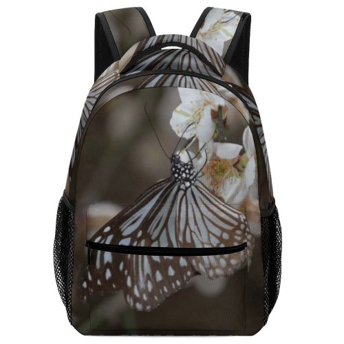 yanfind Children's Backpack Flower Plant Butterfly Birds Invertebrate Insect  Petal Grey Pollen Monarch Preschool Nursery Travel Bag