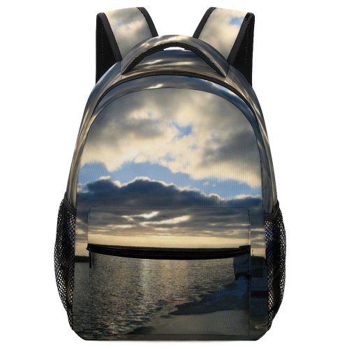 yanfind Children's Backpack Dark Heavy Clouds Sunset Landscape Evening Travel Beach Boat Outdoors Scenic Preschool Nursery Travel Bag