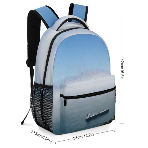 yanfind Children's Backpack Cliff Outdoors Promontory Boat Transportation Vehicle Adventure Leisure Activities Ocean Sea Slope Preschool Nursery Travel Bag