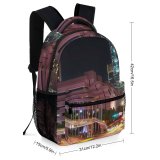 yanfind Children's Backpack  Street City Time Illuminated Lights Downtown Lapse  Intersection Cityscape Fast Preschool Nursery Travel Bag