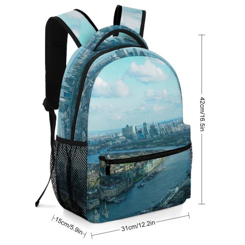yanfind Children's Backpack Beautiful City Downtown Cityscape Clouds Daylight Travel  Buildings Sight  London Preschool Nursery Travel Bag
