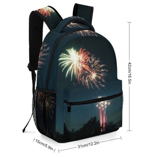 yanfind Children's Backpack Fireworks Events July Summer Festivities Night Independence Sky Midnight Event Festival Year's Preschool Nursery Travel Bag