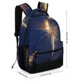 yanfind Children's Backpack Fireworks Roman Candle Time Lapse Fourth July Th Sky Night Event Midnight Preschool Nursery Travel Bag