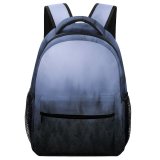 yanfind Children's Backpack Fog Tree Foggy Conifer Flora Plant Forest Grey Dense Mist  Mood Preschool Nursery Travel Bag
