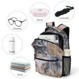 yanfind Children's Backpack Young Grass Pet Outdoors Kitten Portrait Wildlife Field Curiosity Cute Cat Preschool Nursery Travel Bag