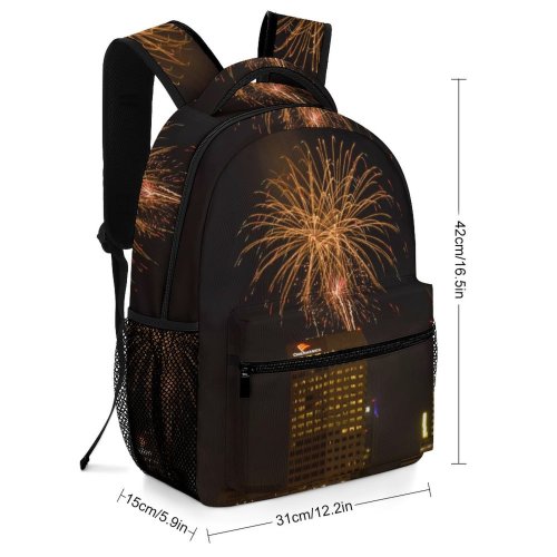 yanfind Children's Backpack Fireworks Th July Independence Year Family City Fire Cracker Metropolitan Area Preschool Nursery Travel Bag
