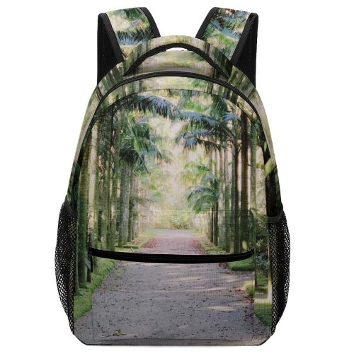 yanfind Children's Backpack Garden Outdoors Arbour Path Porch Meditation Park Greenery  Palm Island Terra Preschool Nursery Travel Bag