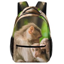 yanfind Children's Backpack Chinnar  Visit Eco Portrait Place Summer Wildlife Monkey Commons Wild Preschool Nursery Travel Bag