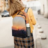 yanfind Children's Backpack Golden Silhouettes City Dark Religion Clouds Dome Sunset Landscape Evening Buildings Preschool Nursery Travel Bag