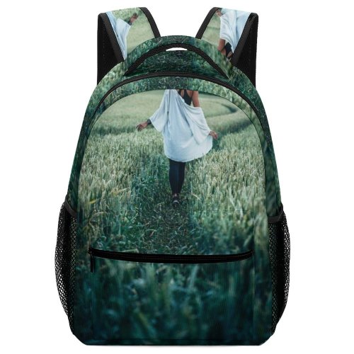 yanfind Children's Backpack Farming Focus Farm Girl Vegetation Depth Grass Landscape Hayfield Farmland Field Preschool Nursery Travel Bag