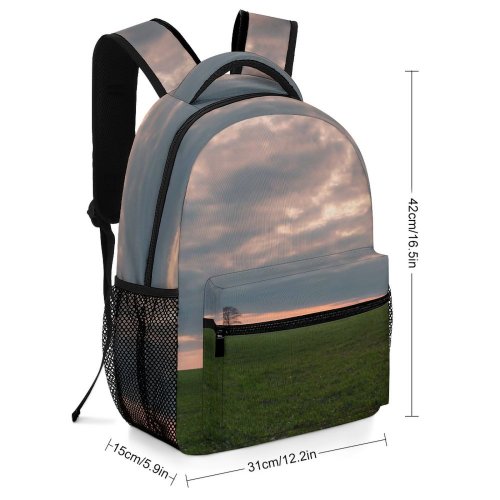 yanfind Children's Backpack Field Outdoors Grassland Landscape Savanna Sky Countryside Scenery Horizon Land Giraffe Wildlife Preschool Nursery Travel Bag