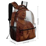 yanfind Children's Backpack  Religion Carving Buddhist Wood Prayer Zen Travel Spirituality  Wooden Wisdom Preschool Nursery Travel Bag